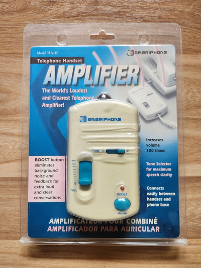 Telephone handset amplifier, View more