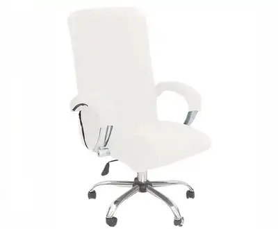 Velvet Office Chair Cover With Armrest Covers (White), View more