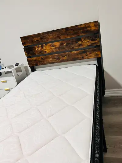 $Brand New$ Twin  Bed Frame with 180 dollars worth of Mattress, View more