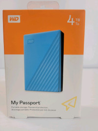WD My Passport 4TB USB Portable External Hard Drive