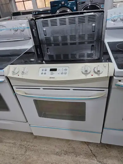 FAST SELLER!! Kenmore 30" White Slide-in Electric Ceramic Stove, View more