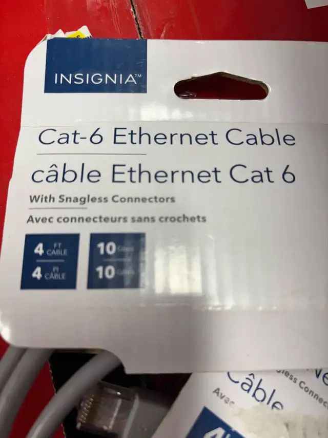 Insignia 1.2m (4 ft.) Cat6 Ethernet Cable - Grey in Cables & Connectors in Cambridge - Image 6
