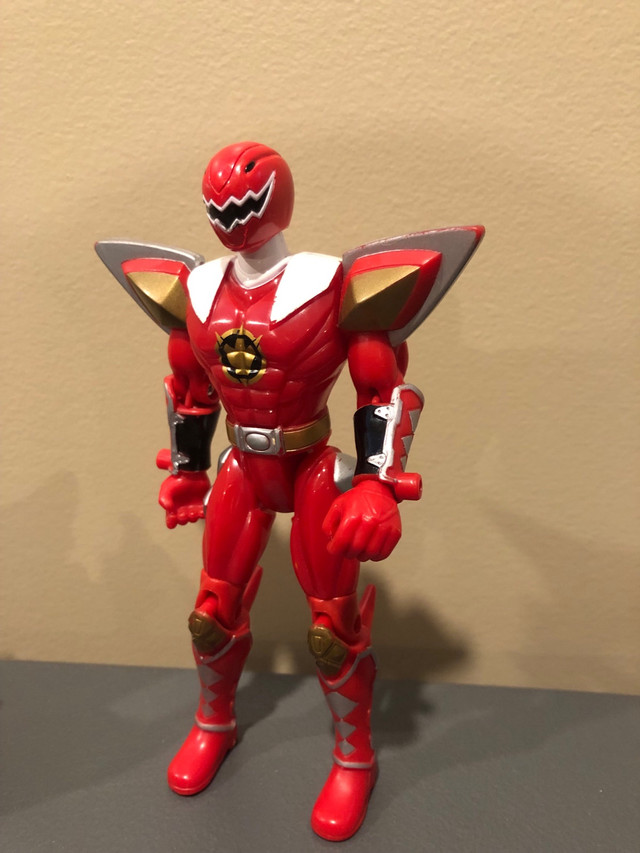 2003 Power Rangers Red Ranger with Red Raptor Cycle in Toys & Games in Edmonton - Image 2