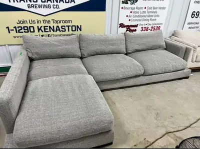 Goosedown cloud fabric sectional , View more