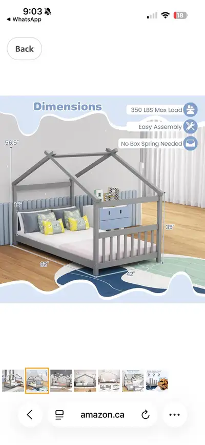 Montessori Bed Frame Twin, View more