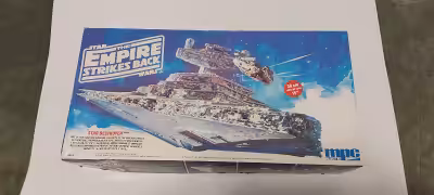Vintage 1989 Plastic model From Star Wars. Imperial Star destroyer. Box is open but everything is se...