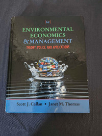 Environmental Economics and Management: Theory, Policy and Appli