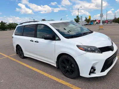 I have my 2020 Toyota Sienna for sale. It’s White exterior with black interior. Full Leather, 8 pass...