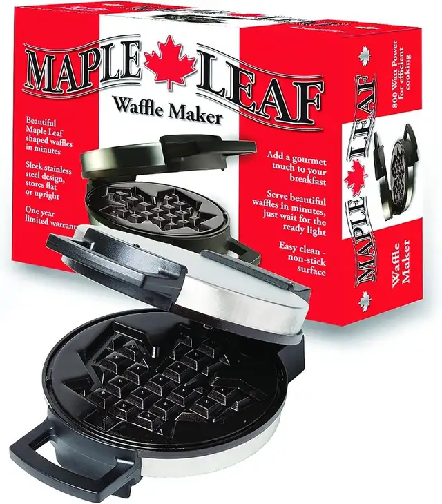 Electric Waffle Maker - Canadian Maple Leaf Kitchen Appliance63848996127747120