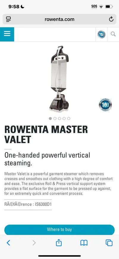 Rowenta Vertical Steaming, View more