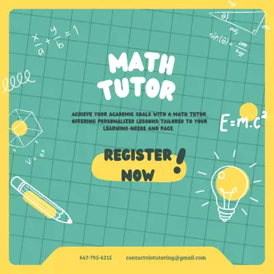 Experienced Math Tutor – All Grades (Online) Struggling with math? I can help! I’m an experienced an...