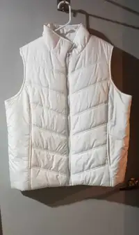 Manteau veste sans manches pour femme,  blanche , grandeur 1XL 