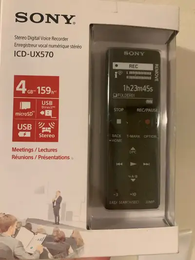 Sony ICD-UX570 Voice Recorder NEW, View more