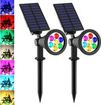 Solar Spotlights (Outdoor) 7 LED Color Changing RGB - $40 OBO