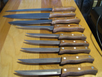 Couteaux NATIONAL CUTLERY STAINLESS STEEL JAPAN.
