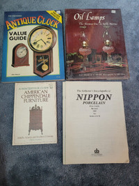 Vintage Book Guides for Antique clocks, Oil Lamps, and more