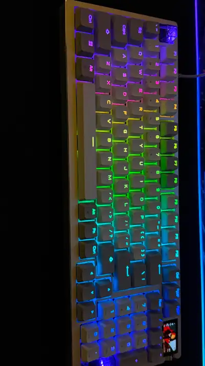 Asus Rog Azoth 96 HE white gaming keyboard rgb oled, View more