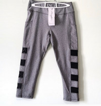 Gottex sizd small grey leggings w/mesh panels and deep pockets