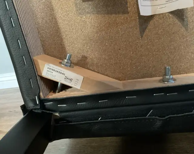 Norraker IKEA Birch Bar table and Henriksdal leather chairs in Dining Tables & Sets in Lethbridge - Image 10