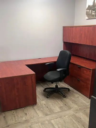 Desk and hutch (not particle board) OBO, View more