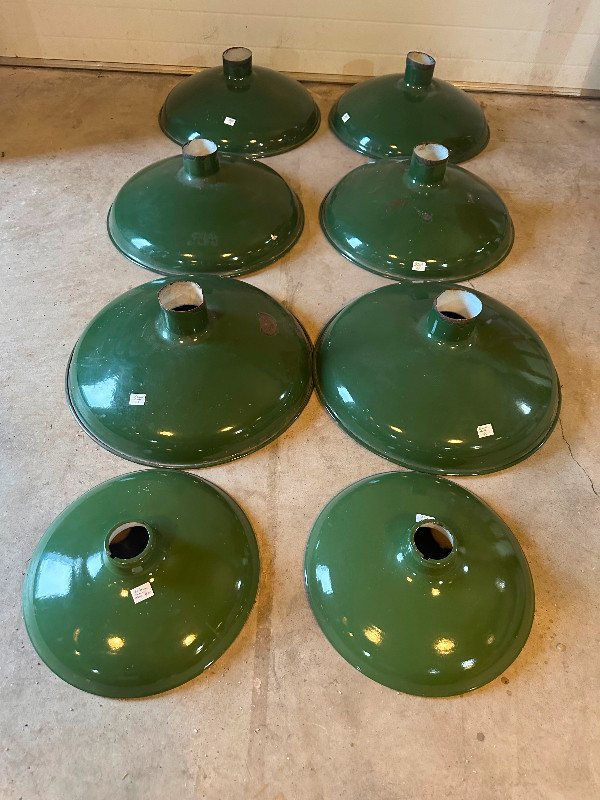 Antique Green Enamel Light Shades in Arts & Collectibles in Bridgewater