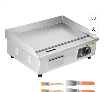 Brand new heavy duty 22" commercial griddle Even Heating: The commercial electric griddle features a...
