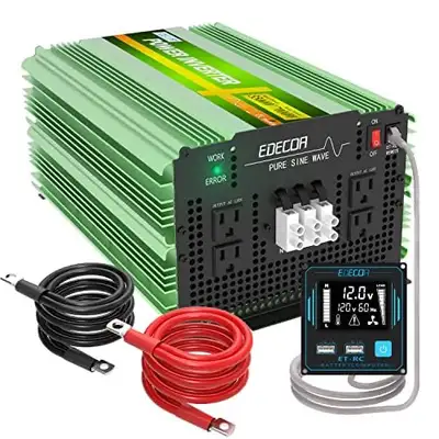 EDECOA 3500W Pure Sine Wave Inverter DC 12V - 120V 110V AC Power, View more