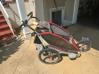 Double chariot jogging stroller, View more