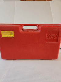 Vintage 1980s Large Red Lego Carrying Case w/ Tray 