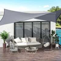 Rectangle 13' x 20' Canopy Sun Sail Shade Garden Cover UV Protec