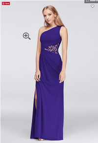 David's Bridal Bridesmaid Dress - Regency (Purple) - Size 4
