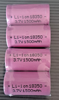 BRAND NEW! 4 Rechargeable Lithium Ion Battery 18350 3.7V 1500mAh