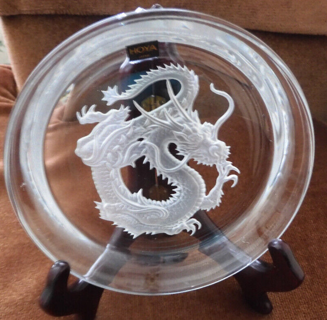 Hoya 5-1/4" Crystal Dragon Dish in Arts & Collectibles in Burnaby/New Westminster