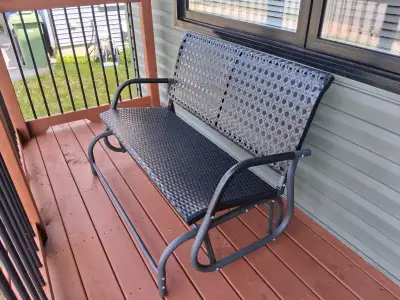 Wicker patio glider, View more