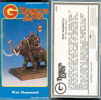 2530 War Mammoth Grenadier Miniatures AD&D Dragon Lords 1990