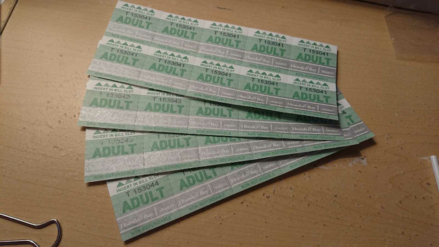 Adult Bus Tickets TBT in Other in Thunder Bay