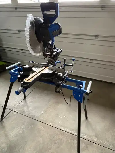I am selling a Mastercraft miter saw and the stand that is in used condition. This saw is perfect fo...