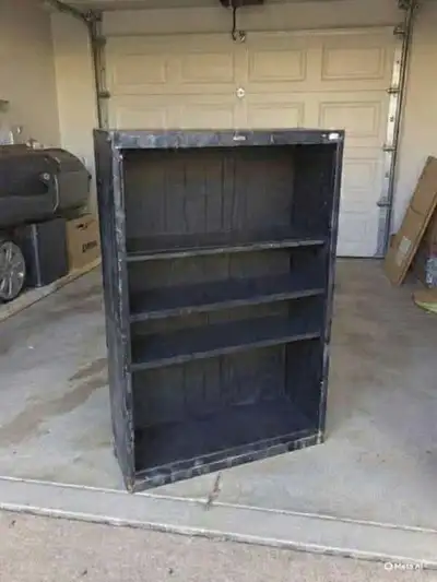 Solid black metal shelving unit. Storage furniture. I deliver!, View more