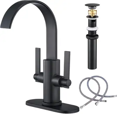 Matte Black Bathroom Faucet，Waterfall Bathroom Faucet 1 Hole or, View more