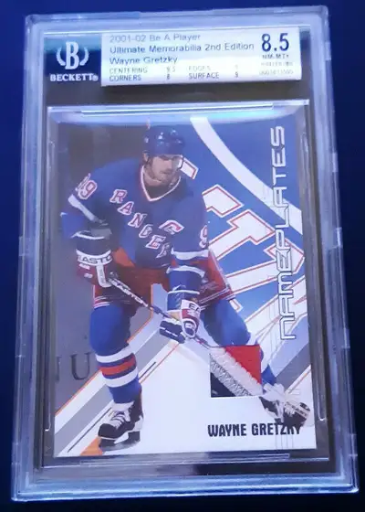 may30-389 $559 nov30-06 - 2001-02 BAP Ultimate Memorabilia WAYNE GRETZKY /50 4 CLR Nameplates Patch...