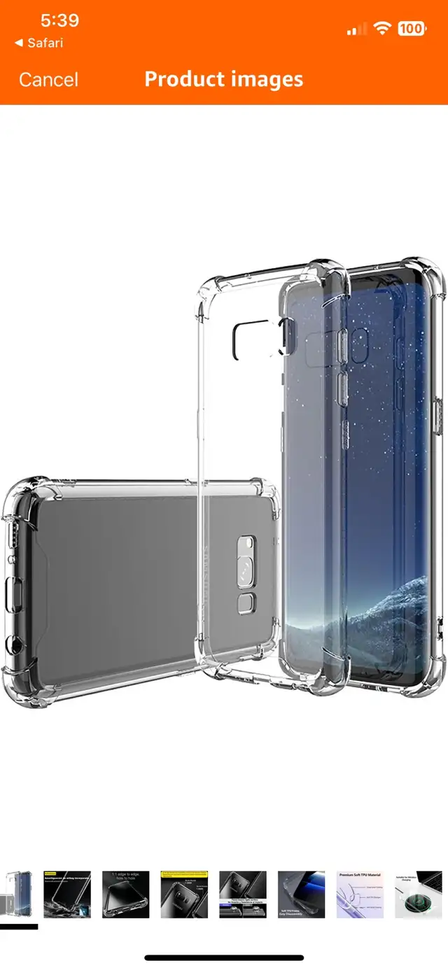 Samsung Galaxy S8+ Ultra - thin and translucent in Cell Phone Accessories in Mississauga / Peel Region - Image 2