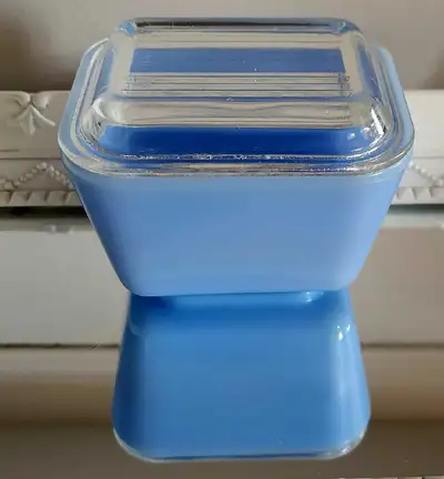 Vintage Pyrex Blue Refrigerator Dish, View more