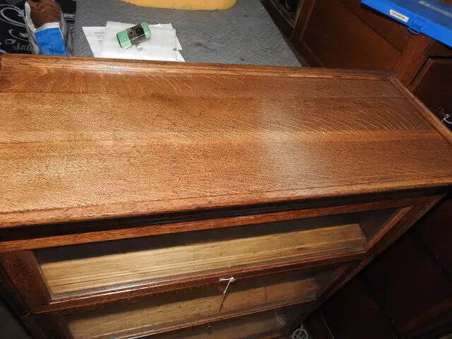 Antique 4 glass level barrister bookcase restored professionally in Bookcases & Shelving Units in Hamilton - Image 6