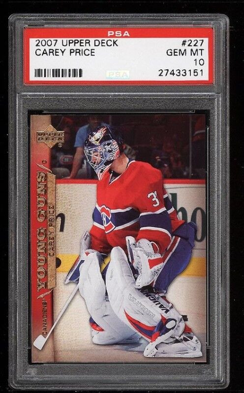 CAREY PRICE ... 2007-08 Upper Deck Young Guns ROOKIE .. 5 GRADED in Arts & Collectibles in City of Halifax - Image 2