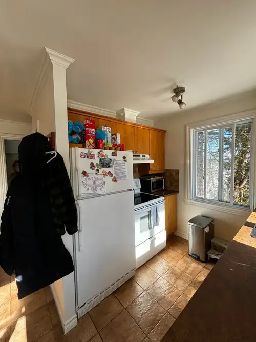 4 1/2 rénové et très éclairé , foyer au bois, 2 immenses balcons avant et arrière, stationnement pou...