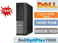 Dell 7020,core i7-4790,8GB,500GB,windows 10,petit format (SFF)