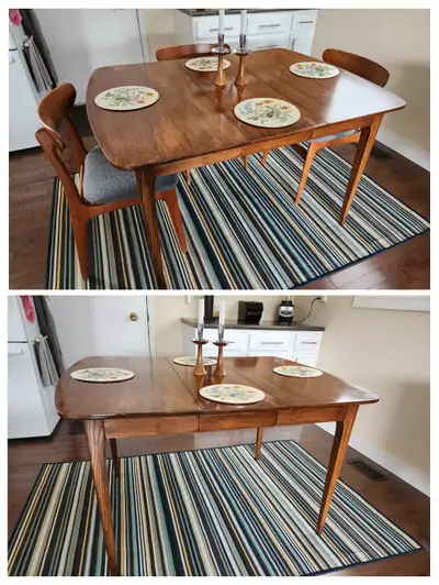 Vintage Mid Century Modern Dining Table (Table only - no chairs) ●$220.00 or best offer ●Solid hardw...