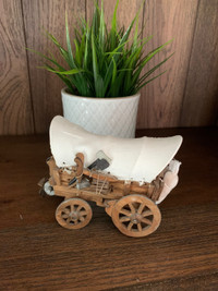 Miniature Vintage Covered Wagon $95 / Cowboy Sold Separately $75