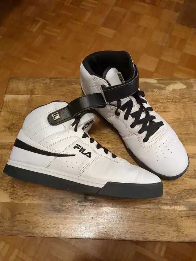 FILA Men's High Top White Vulc 13 Sneakers - Size 8.5