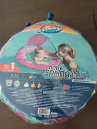 Swimways baby float and canopy
